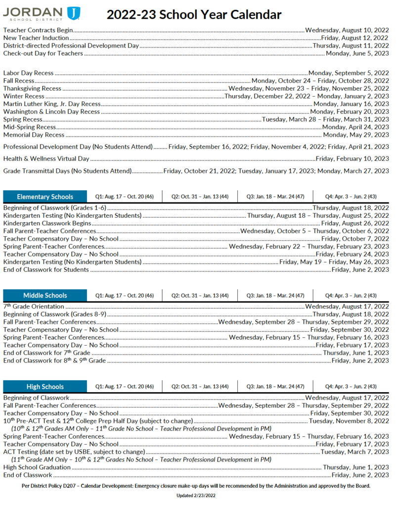 Westvale Calendar – Westvale Elementary